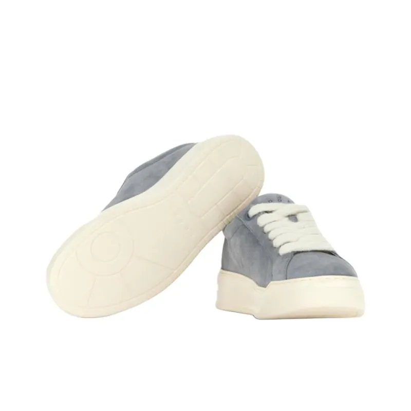 HOGAN Chamallow Low Top Skateboard Shoes 4.8cm Women's Gray-5
