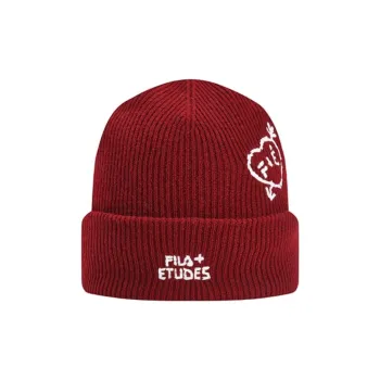FILA Sheep Wool Beanies Unisex Burgundy