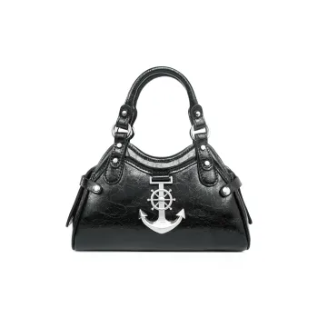 VFVF BAG OFFICAL Microfiber Handbag Mini Women's Black/Pink/Silver