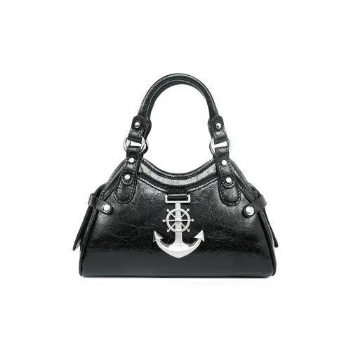 VFVF BAG OFFICAL Microfiber Handbag Mini Women's Black/Pink/Silver