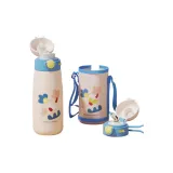 Pink 550ml-[Cup Sleeve+Double Lid]Straw+Direct Drinking