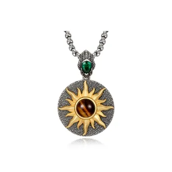 IDEAGEMER 925 Sterling Silver Necklaces Men's