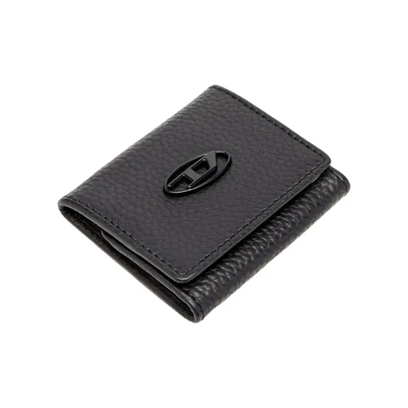 DIESEL Cow Leather Coin Purse Men's Black-2