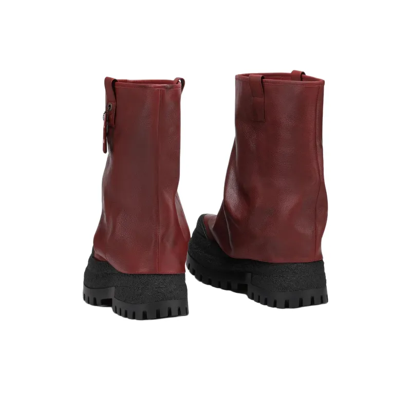 Naked Wolfe Disturb Ankle Boots 9cm Women's Red-3