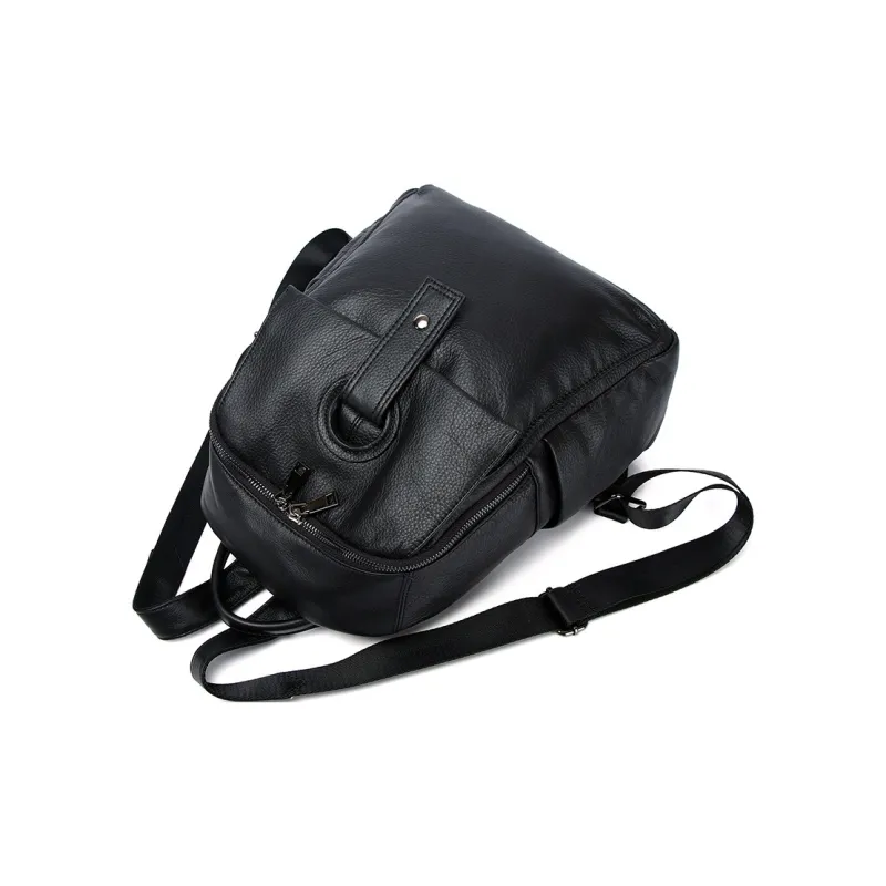 H YXIANG Cow Leather Backpack Regular Women's Multicolor-5