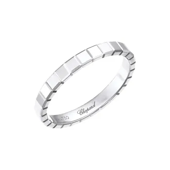CHOPARD ICE CUBE 18K White Gold Rings Unisex Silver