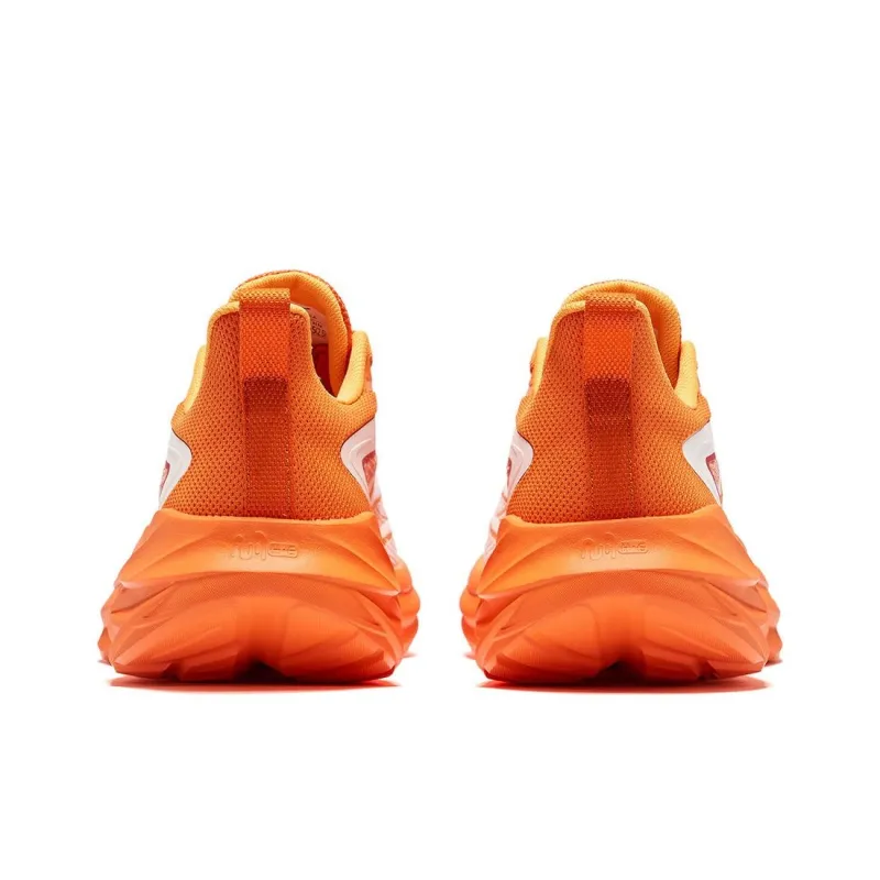 Erke Cushioning Anti Slip And Wear Resistant Low Top Casual Running Shoes Men's Orange White-4