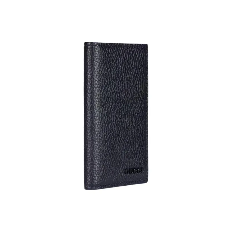 GUCCI Leather Card Holder Men's Dark Blue-1