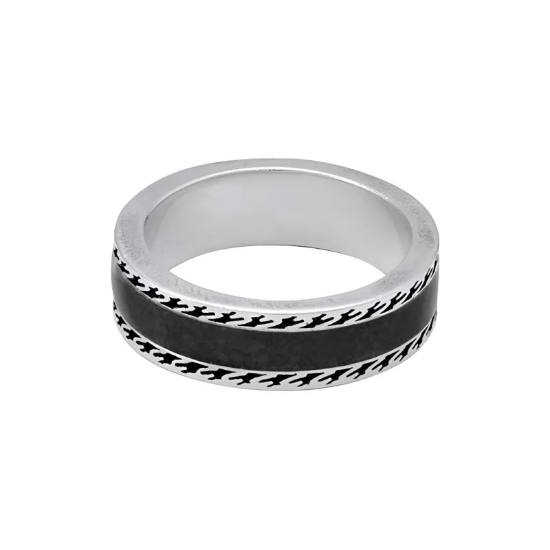 GUCCI 925 Sterling Silver Rings Unisex Black-3