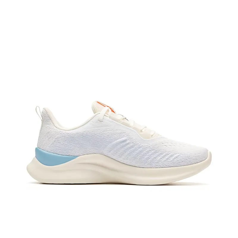 Anta Moisture Wicking Balance Lightweight Rebound Low Top Running Shoes Women's White Blue-1