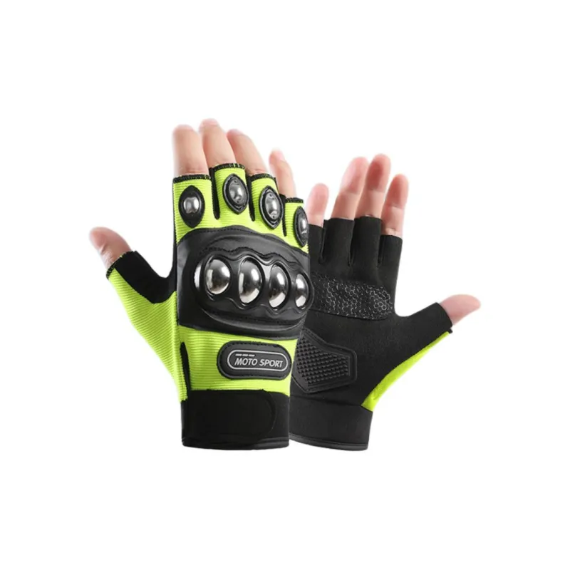 HNJ Riding Equipment Cycling Glove Unisex Mesh Fabrics, Alloy-5