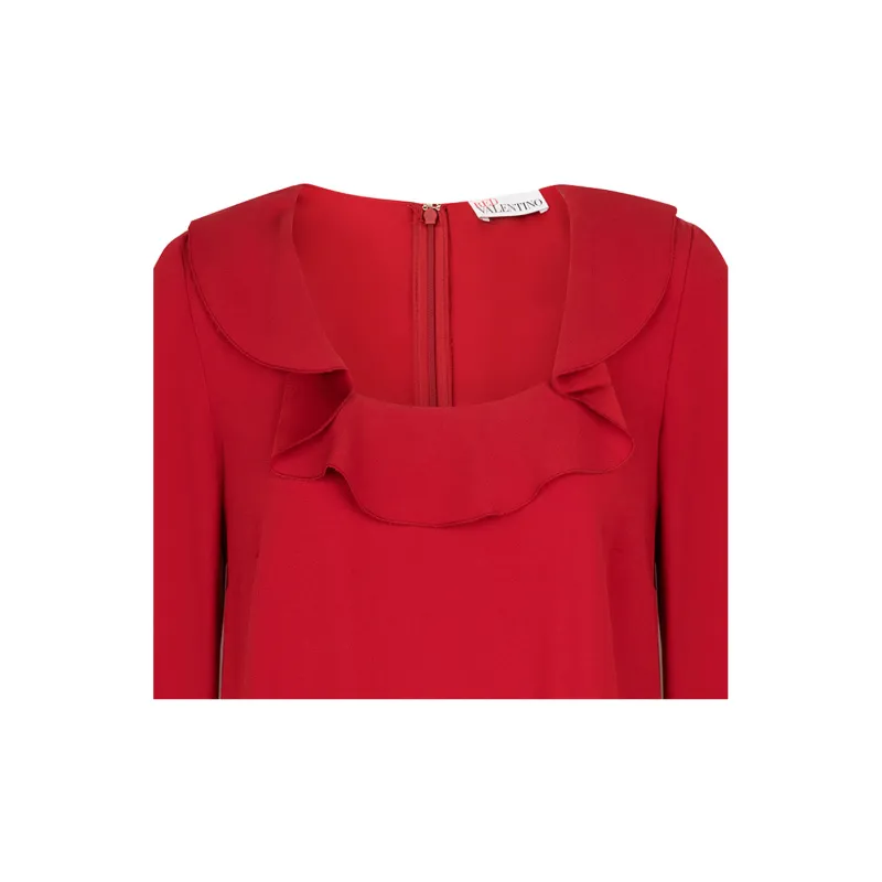 RED VALENTINO Long Sleeved Dresses Women's Red-2