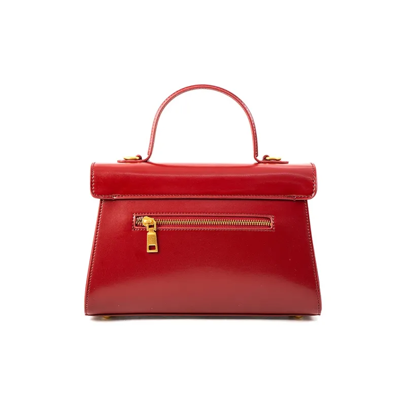 Vigno Synthetic Leather Handbag, One Shoulder, Crossbody Bag Regular Women's Red-4