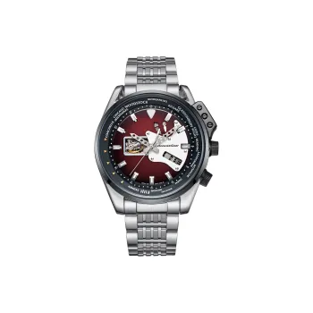ORIENT STAR Mechanical Movement Stainless Steel Watchband Watch Men's Watches Red Watch Dial