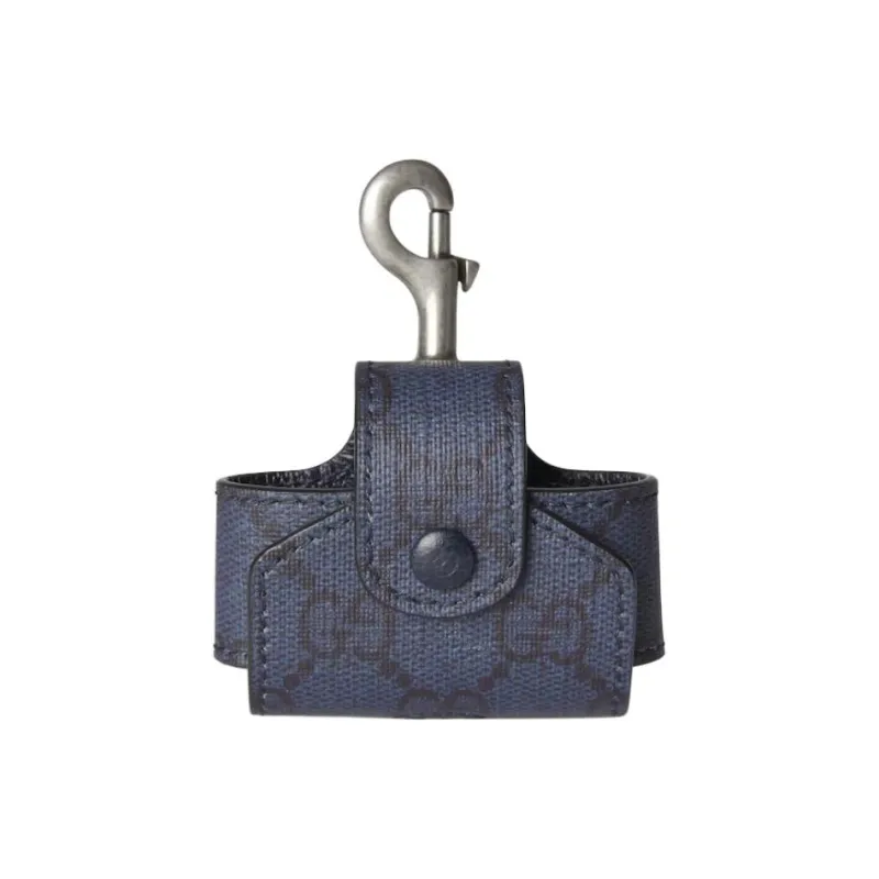 GUCCI Canvas Earphone Case Unisex Blue-0