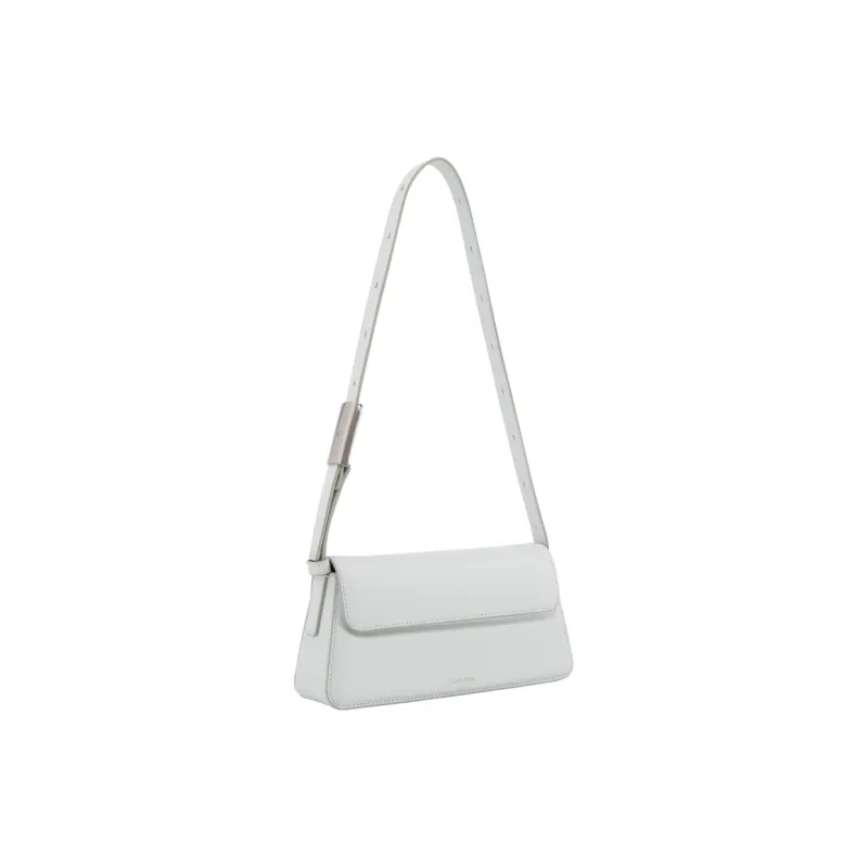 CALVIN KLEIN Synthetic Material Shoulder Bag Medium Size Women's Moon White-1