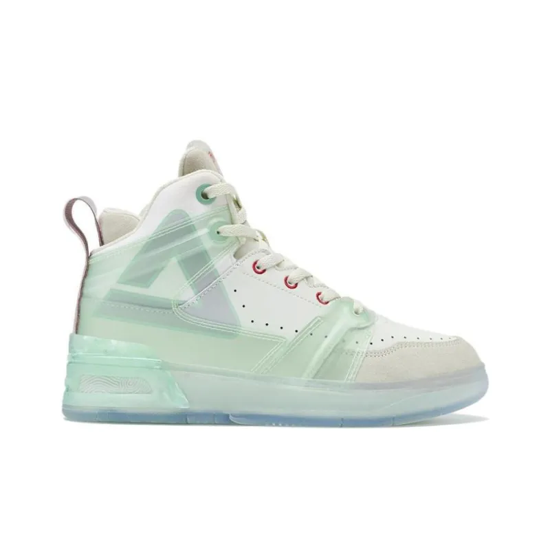 PEAK State Pole Skateboard Shoes Women's High Top Milk Jade-1