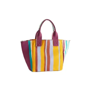 Other Stories Cotton Tote Bag Shopping Bag Shoulder Bag Handbag Large Size Women's White Yellow And Orange