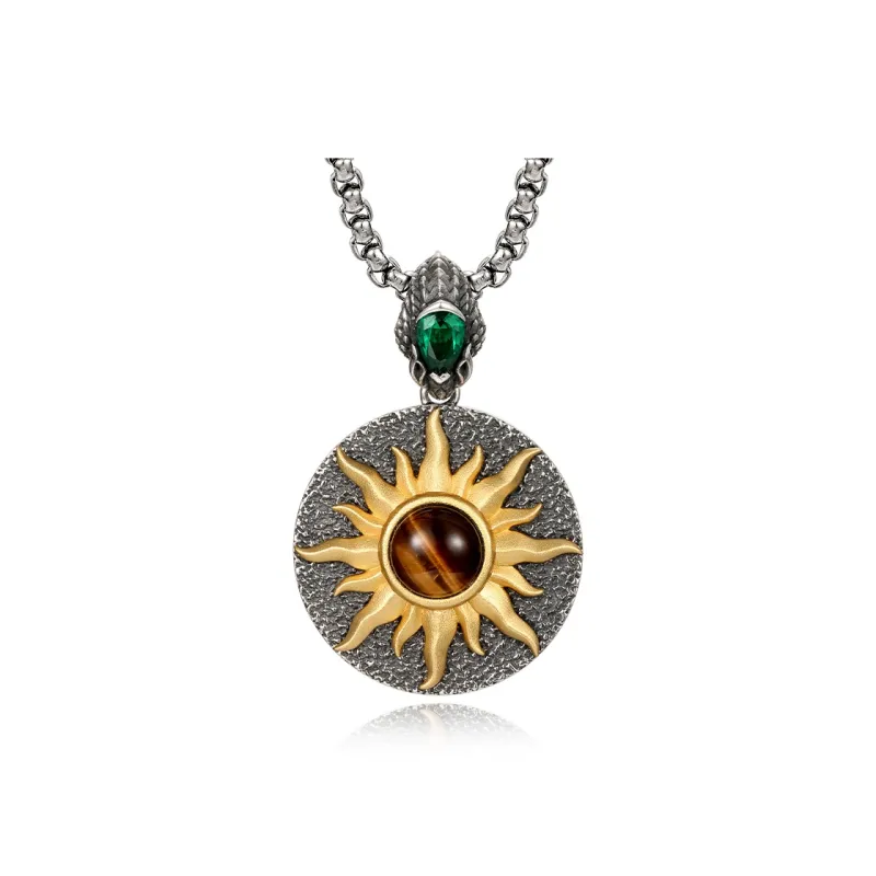 IDEAGEMER 925 Sterling Silver Necklaces Men's-6