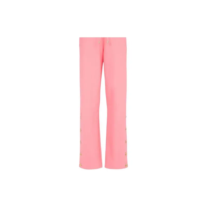 BALMAIN SS22 Sports Pants Women's Salmon Red-5