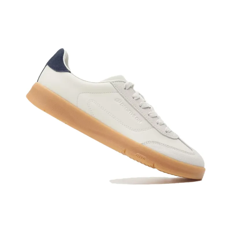 DECATHLON Anti Slip Wear Resistant Low Top Skateboard Shoes Women's Ecru With Gray-2