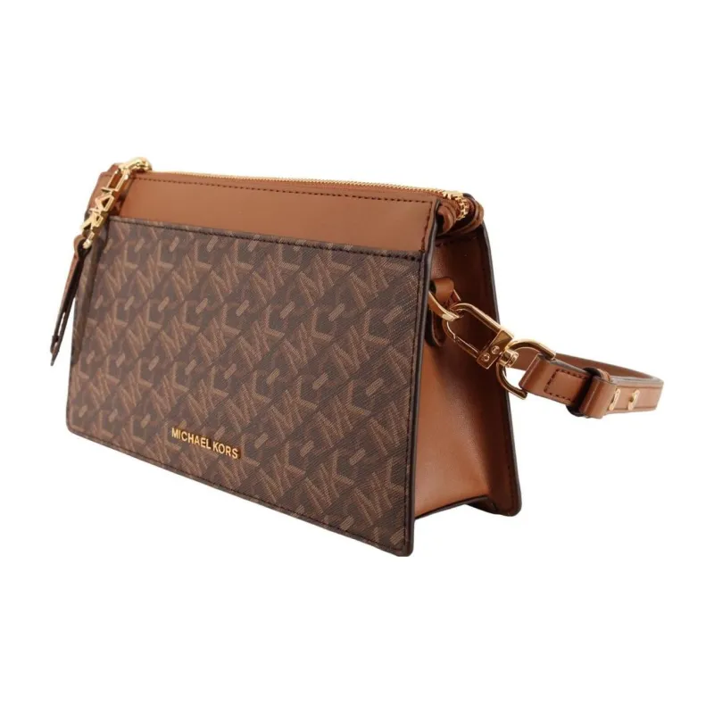 MICHAEL KORS Canvas Blended With Polyester Crossbody Bag Shoulder Bag Small Size Women's Dark Brown-3