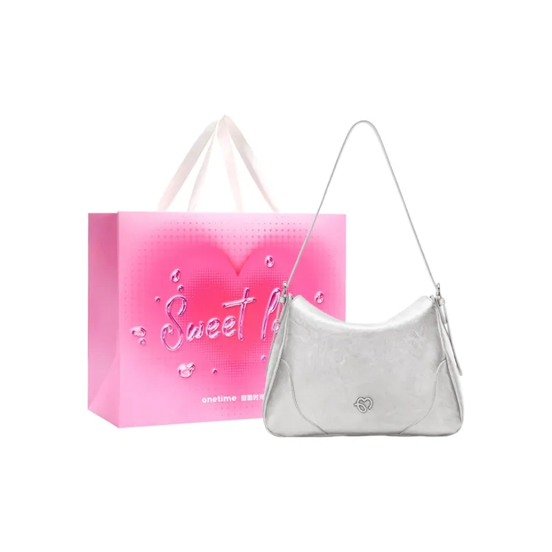 ONE TIME Synthetic Leather Tote Bag, Goddess Shoulder Bag Tubas Women's Black/Silver-0