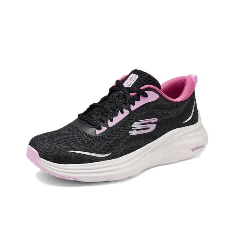Skechers Sport Slip Resistant And Breathable Low Top Casual Shoes Women's Black Red-1