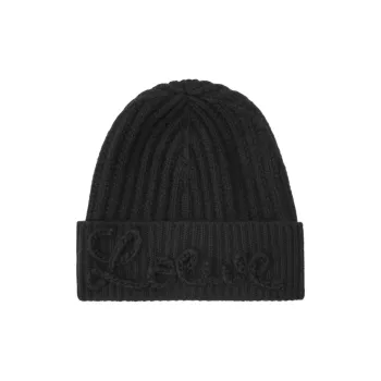 LOEWE Logo Embroidered Turn Up Hem Beanie