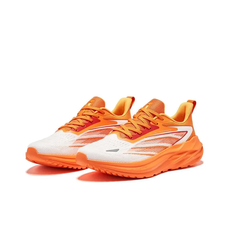 Erke Cushioning Anti Slip And Wear Resistant Low Top Casual Running Shoes Men's Orange White-1