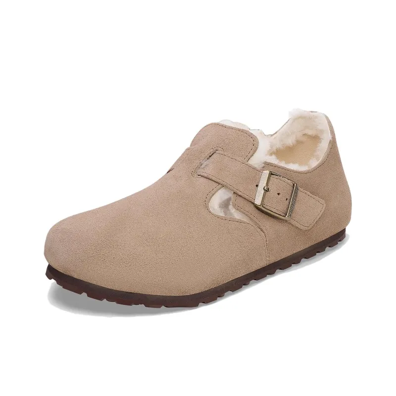 Birkenstock London Shearling Low Top Casual Shoes Unisex Sand-2
