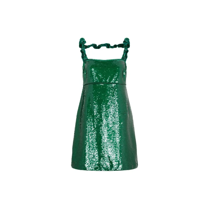 GANNI Sequins Dress F7335 'Kelly Green'-1