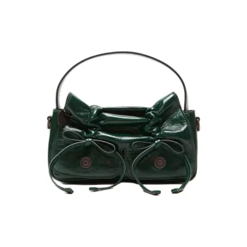 Acne Studios Multipocket Calfskin One Shoulder Handbag Mini Women's Dark Green