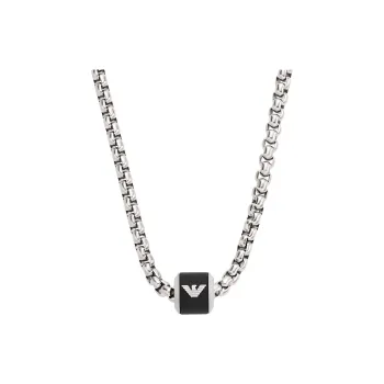 EMPORIO ARMANI Trendy Pendant Necklaces Men's Black