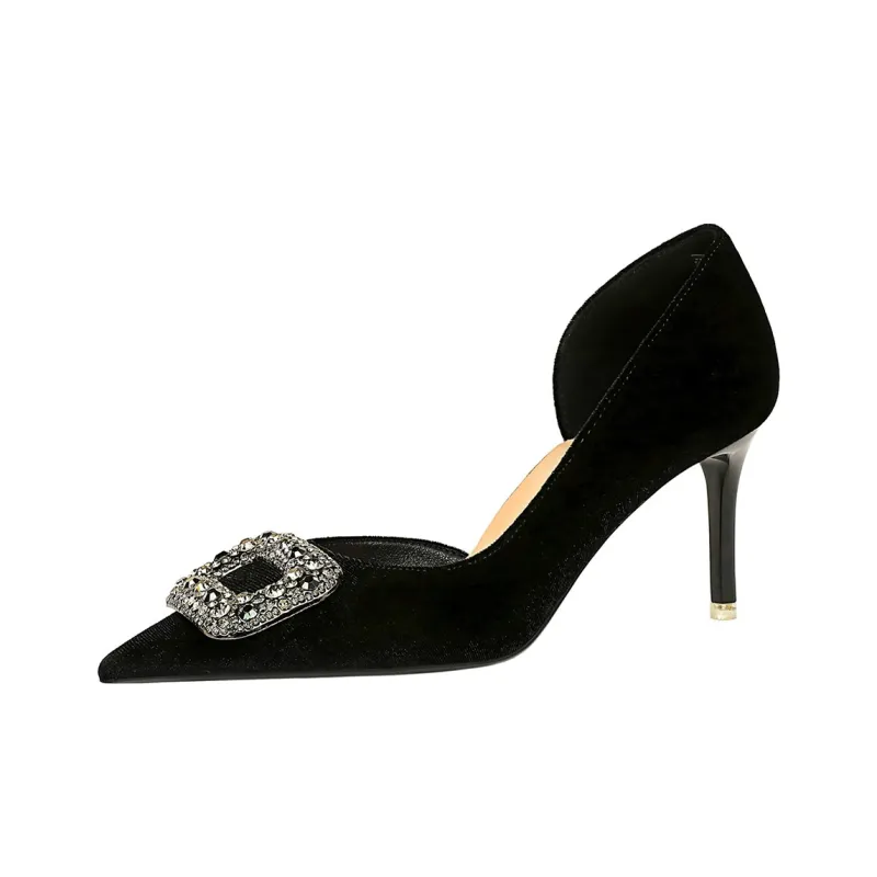 QITUMAUL Slim Heel High Heels Women's-1