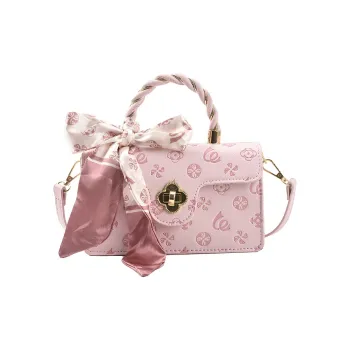 ResNonverba PU Shoulder Bag, Crossbody Bag Regular Women's Pink/White