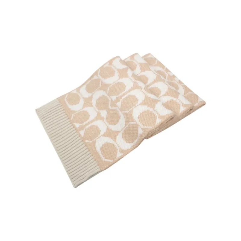 COACH Acrylic Knit Scarves Women's Yellow-2