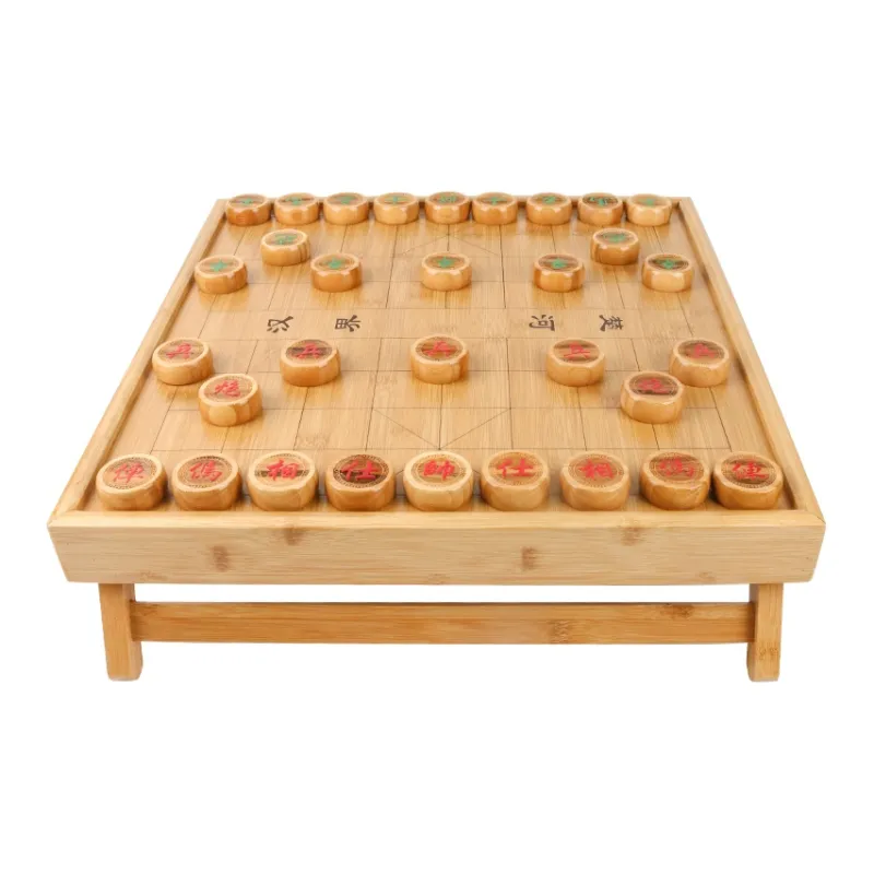 Miao Ji Chinese Chess Bamboo Chessboard Beech Wood Chess Table Board Games-2
