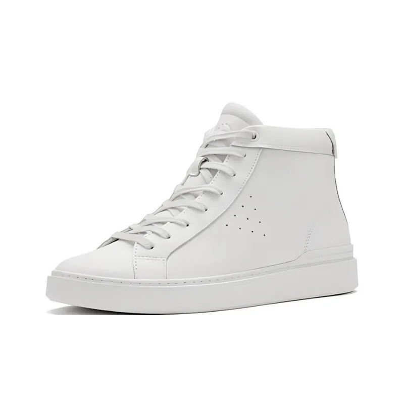 Clarks Anti Slip Wear Resistant High Top Skateboard Shoes Men's White-2