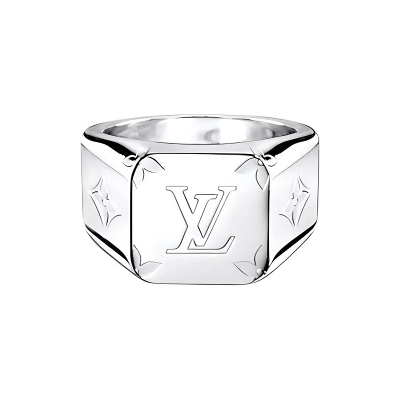 LOUIS VUITTON Monogram Signet Ring-0