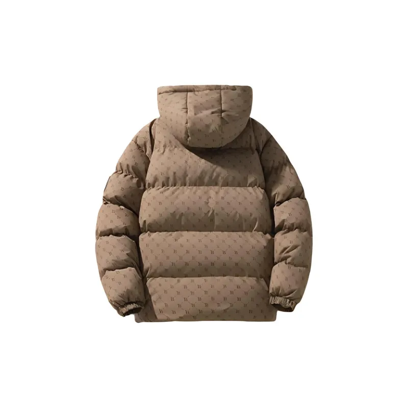 KRISTALIA Puffer Jacket Unisex Coffee-1