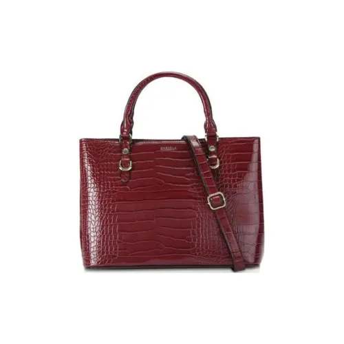 Kurt Geiger London Crocodile Embossed Leather Shoulder Bag Crossbody Bag Handbag Mini Women's Burgundy