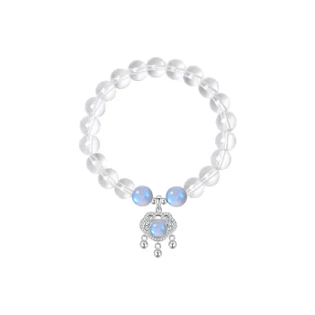 PARAS KORS S925 Silver With Zircon Moonstone Bracelets Women's