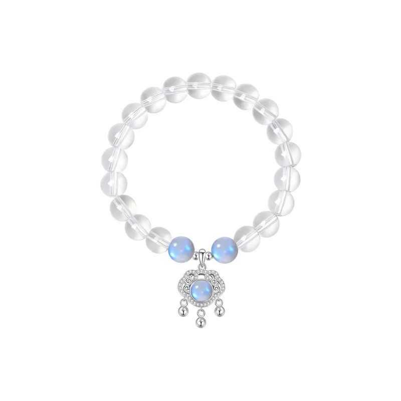 PARAS KORS S925 Silver With Zircon Moonstone Bracelets Women's-0