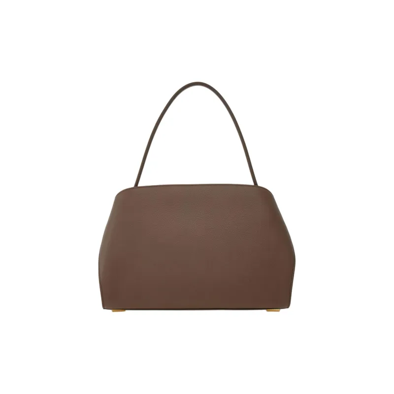 FERRAGAMO Hug Cow Leather Portable Crossbody Bag Shoulder Bag Small Size Women's Earth Tone-3