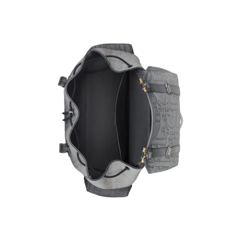 DIOR Hit The Road Cow Leather Backpack Men's Gray Black Gradient-3
