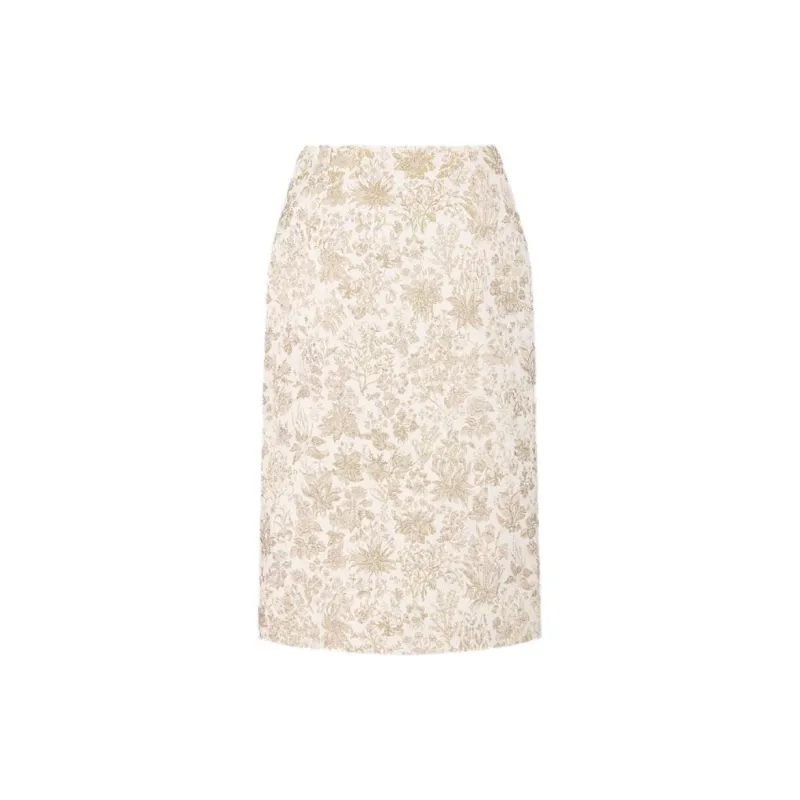 DIOR Casual Long Skirts Women's Beige-1