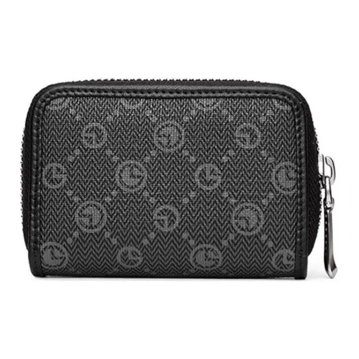 GOLDLION PVC Card Holder Card Holder Men's Black-2