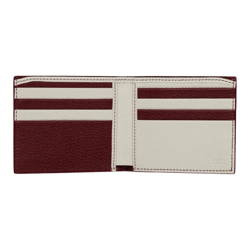 GUCCI Leather Wallet Women's Red-3