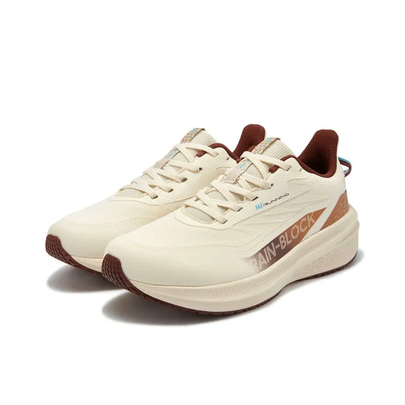 361° Anti Slip Wear Resistant Low Top Training Running Shoes Men's Beige Brown-2